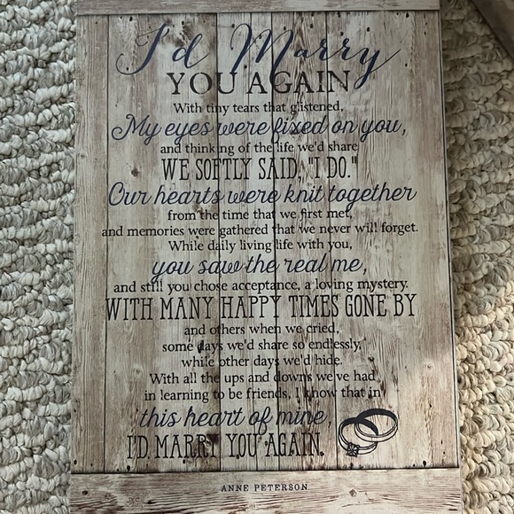 DEXSA I’d marry, you New Horizons Wood Plaque, 6" x 9" - Picture 4 of 4